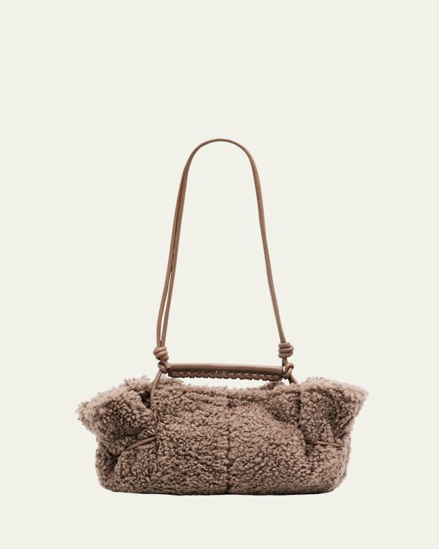 Arta Mini Shearling Top-Handle Bag